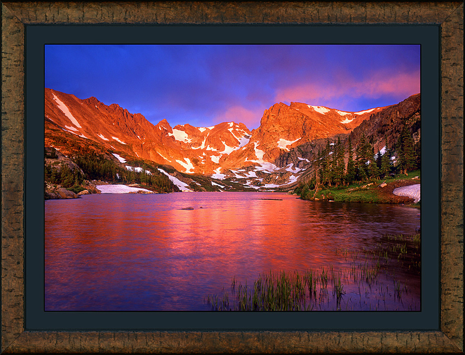 framed indian peaks sunrise