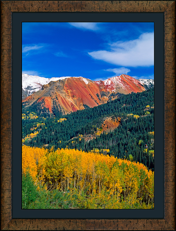framed red mountain no 1