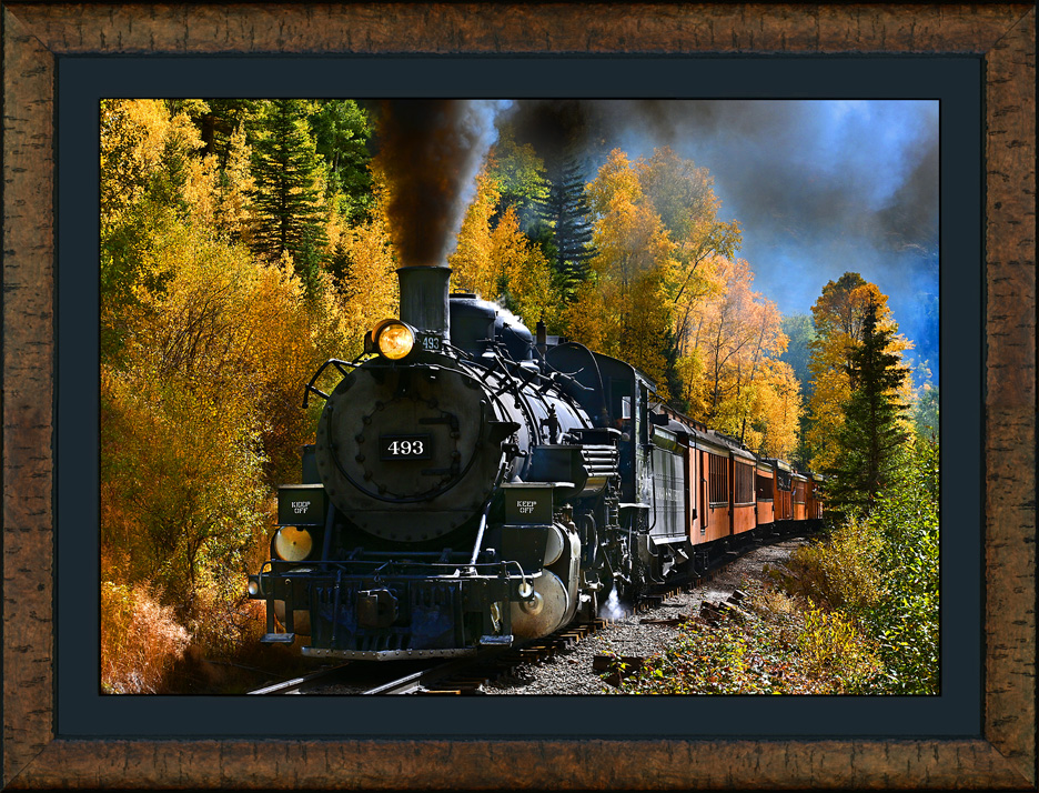 framed narrow gauge autumn
