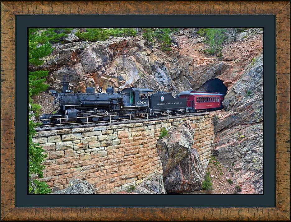 framed the rock tunnel